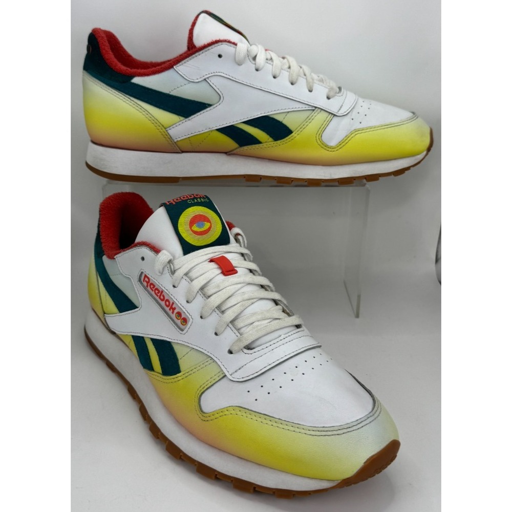 Reebok Classic Leather FP "4/20 Morning Session" White Yellow Men Size 11 FZ3372